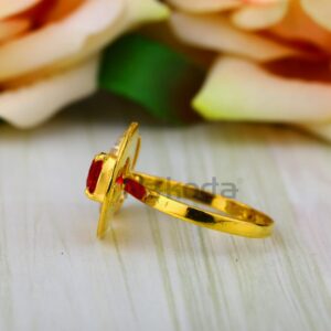 916 Gold Ladies Classic Ring LLR408