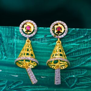 22KT Gold CZ Hallmark Ladies Jhummar Earrings LJE433
