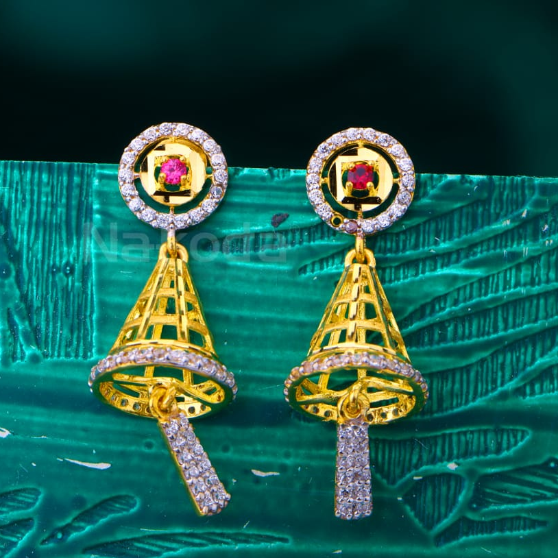 22KT Gold CZ Hallmark Ladies Jhummar Earrings LJE433
