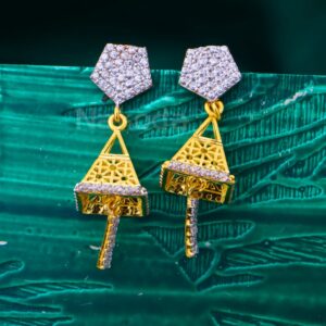 22KT Gold CZ Hallmark Ladies Jhummar Earrings LJE434
