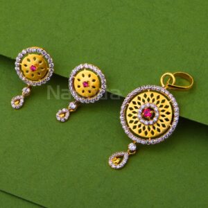 916 Gold Exclusive Ladies Fancy Pendant Set FPS484