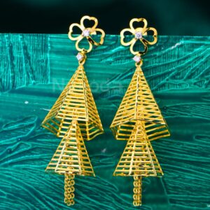 22KT Gold Hallmark Ladies Delicate Jhummar Earrings LJE448
