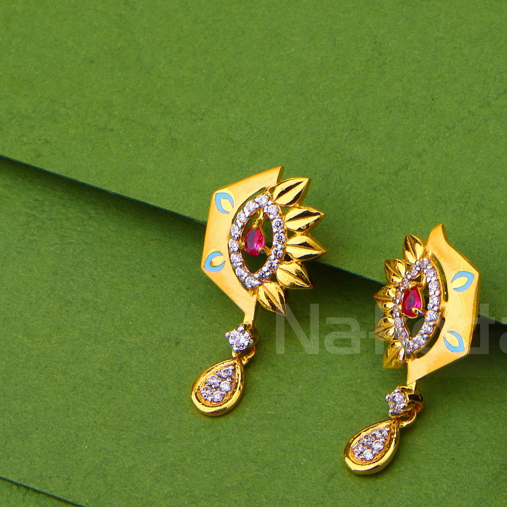 916 Gold Designer Ladies Fancy Pendant Set FPS482 - Image 2