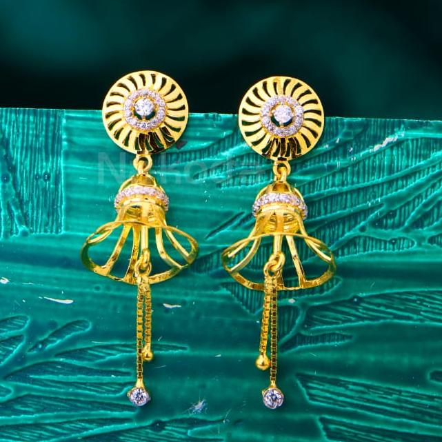 22KT Gold Ladies Classic Jhummar Earrings LJE477