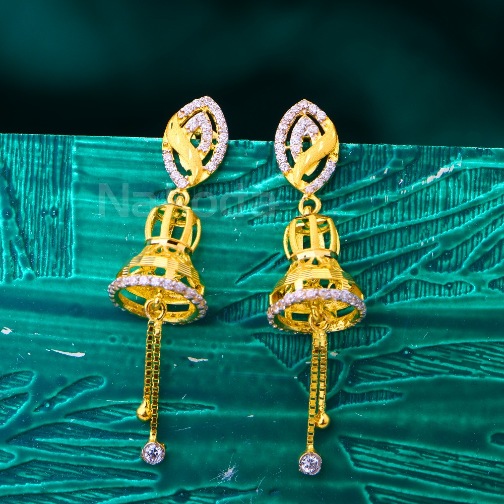 916 Gold Hallmark Women's Jhummar Earring LJE484