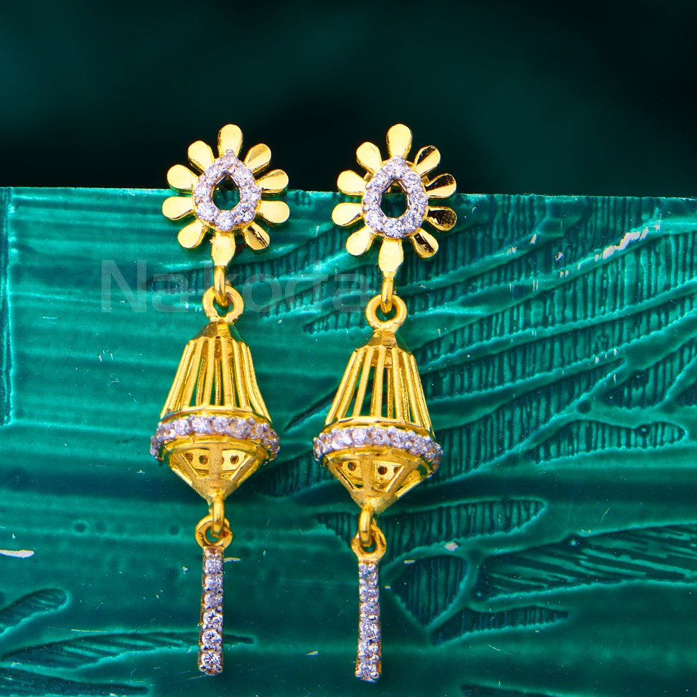 916 Gold Women's Exclusive Hallmark Jhummar Earring LJE466