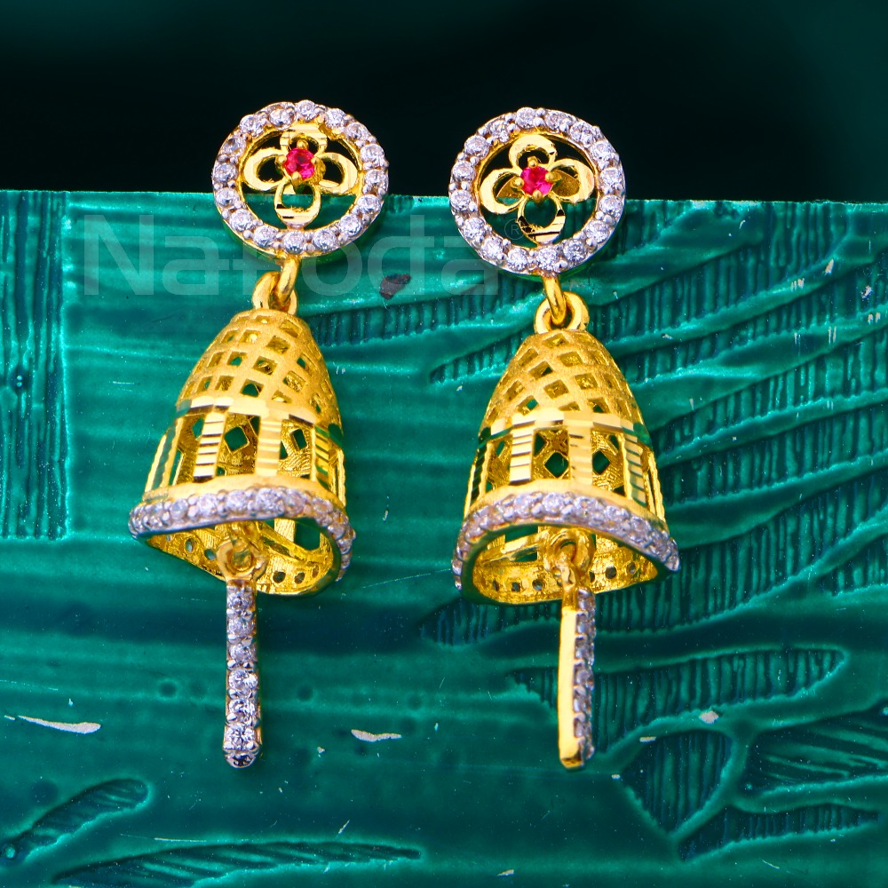 916 Gold Women's Classic Hallmark Jhummar Earring LJE463