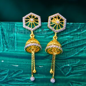916 Gold Women's hallmark Jhummar Earring LJE462