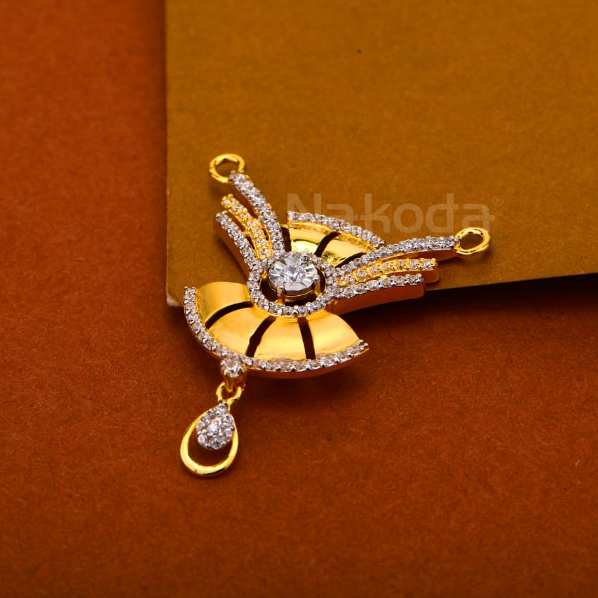 22CT Gold CZ Ladies Classic Pandent MP538