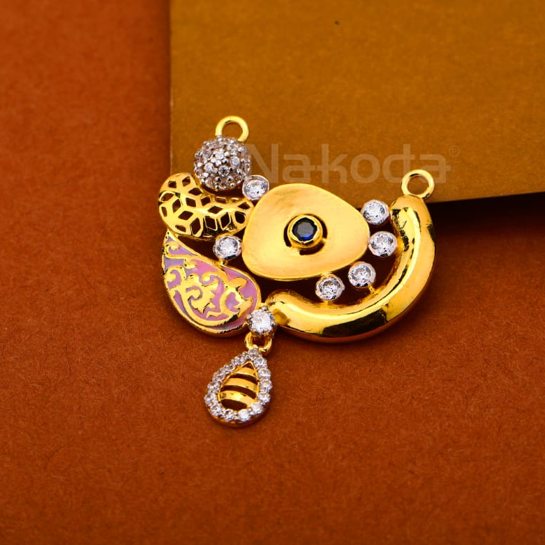 916 gold cz ladies stylish pandent mp589