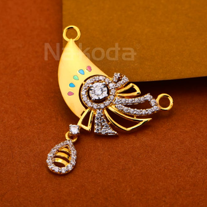 916 gold cz ladies fancy pandent mp594
