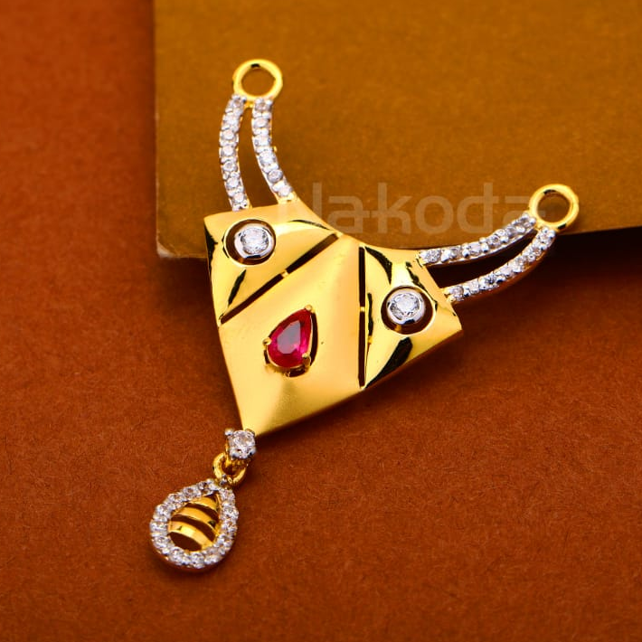 916 gold cz ladies designer pandent mp596