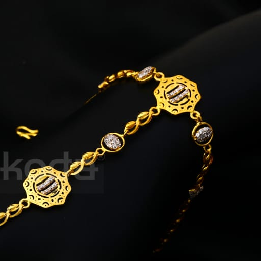 916 Gold CZ Ladies Fancy Hathpan HP109 - Image 2