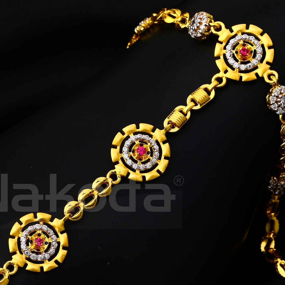 22ct Cz Gold Women's Gorgeous Hallmark Hathpan HP156 - Image 2