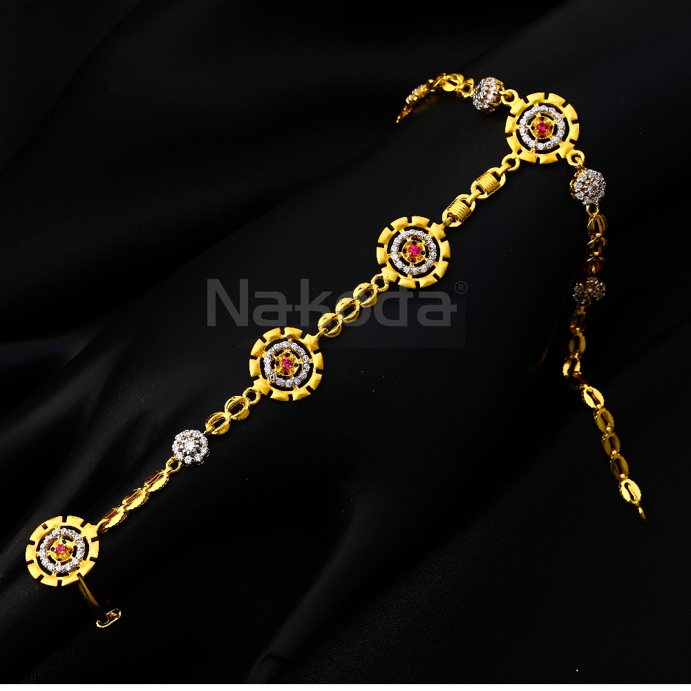 22ct Cz Gold Women's Gorgeous Hallmark  Hathpan HP156