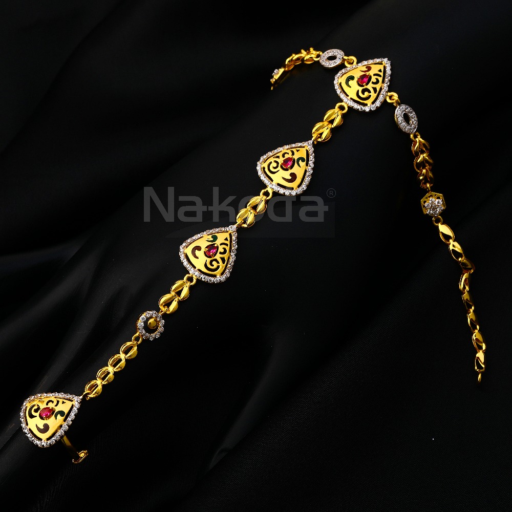 22ct Cz Gold Women's Exclusive Hallmark  Hathpan HP154