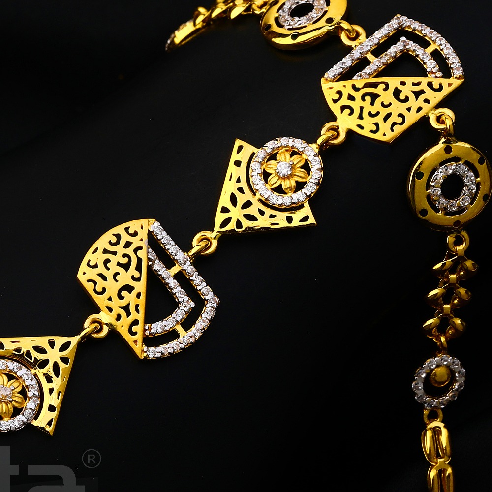 22ct Cz Gold Women's Classic Hallmark Hathpan HP151 - Image 2