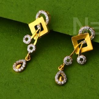 916 Gold CZ Hallmark Designer Ladies Pendant Set FPS464 - Image 2