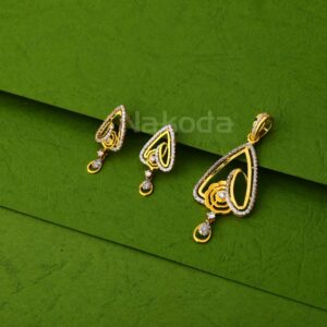 916 Gold CZ Ladies Fancy Pendant Set FPS458