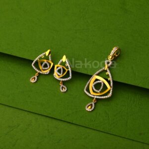 916 Gold CZ Ladies Exclusive Pendant Set FPS457
