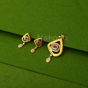 916 Gold CZ Ladies Delicate Pendant Set FPS455