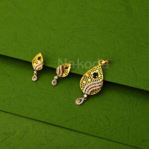 916 Gold CZ Ladies Pendant Set FPS453