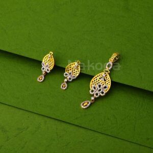 916 Gold Hallmark Stylish Ladies Pendant Set FPS452