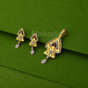 916 Gold Hallmark Fancy Ladies Pendant Set FPS478