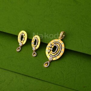 916 Gold Hallmark Exclusive Ladies Pendant Set FPS477
