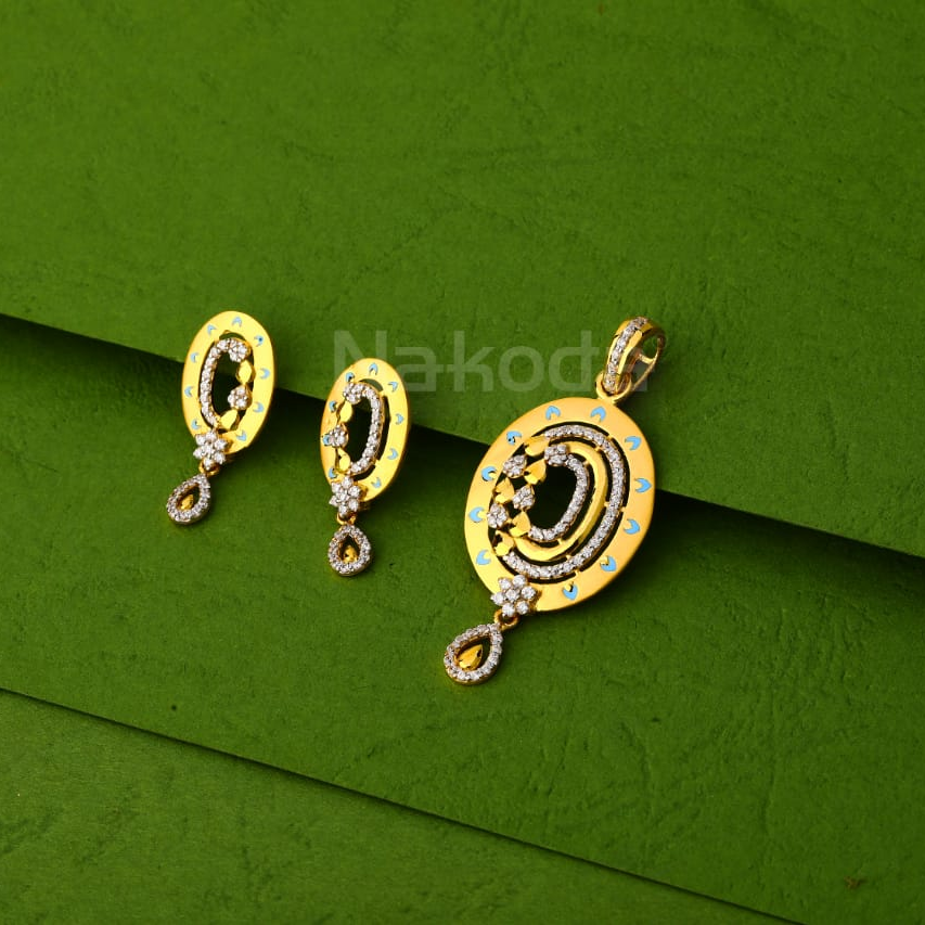 916 Gold Hallmark Exclusive Ladies Pendant Set FPS477