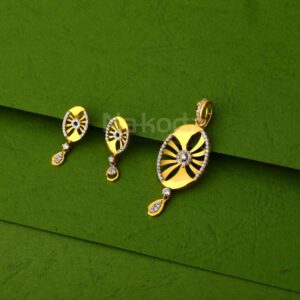 916 Gold Ladies Stylish Pendant Set FPS472