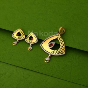 916 Gold Ladies Designer Pendant Set FPS450