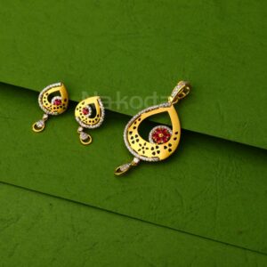 916 Gold Ladies Delicate Pendant Set FPS451