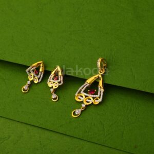 916 Gold Ladies Classic Pendant Set FPS445