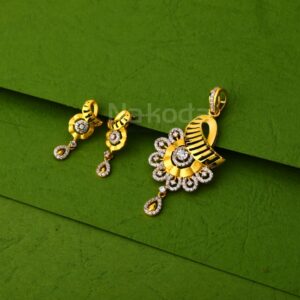22KT Gold CZ Hallmark Exclusive Ladies Pendant Set FPS440