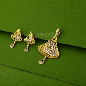 22KT Gold Hallmark Delicate Ladies Pendant Set FPS422
