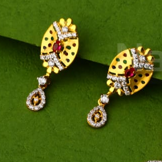 22KT Gold Ladies Stylish Pendant Set FPS417 - Image 2