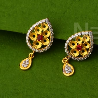 22KT Gold Ladies Designer Pendant Set FPS387 - Image 3