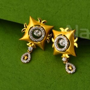 916 Gold CZ Hallmark Ladies Designer Pendant Set FPS379