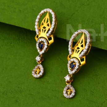 916 Gold CZ Stylish Ladies Pendant Set FPS413 - Image 2