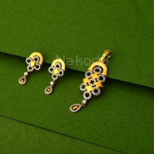 916 Gold CZ Gorgeous Ladies Pendant Set FPS412