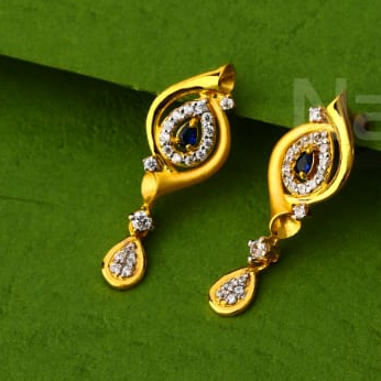 916 Gold CZ Exclusive Ladies Pendant Set FPS410 - Image 2