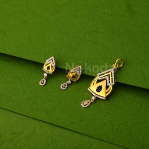 916 Gold CZ Delicate Ladies Pendant Set FPS409