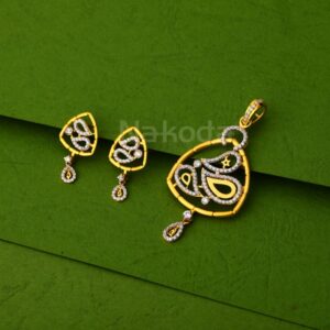 916 Gold CZ Designer Ladies Pendant Set FPS408