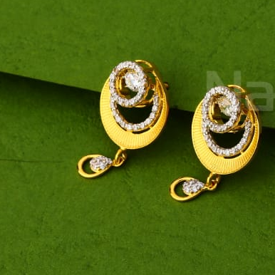 916 Gold CZ Classic Ladies Pendant Set FPS407 - Image 2