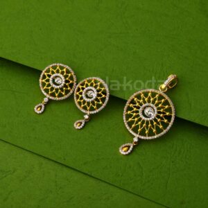 916 Gold Hallmark Stylish Ladies Pendant Set FPS405