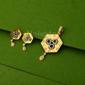 916 Gold Hallmark Gorgeous Ladies Pendant Set FPS404
