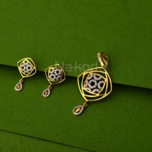 916 Gold Hallmark Fancy Ladies Pendant Set FPS403