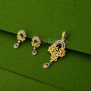 916 Gold Hallmark Ladies Pendant Set FPS398