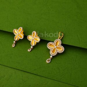 916 Gold Ladies Gorgeous Pendant Set FPS396
